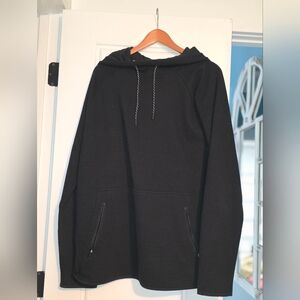 Men's Black Hooded Windbreaker Jacket